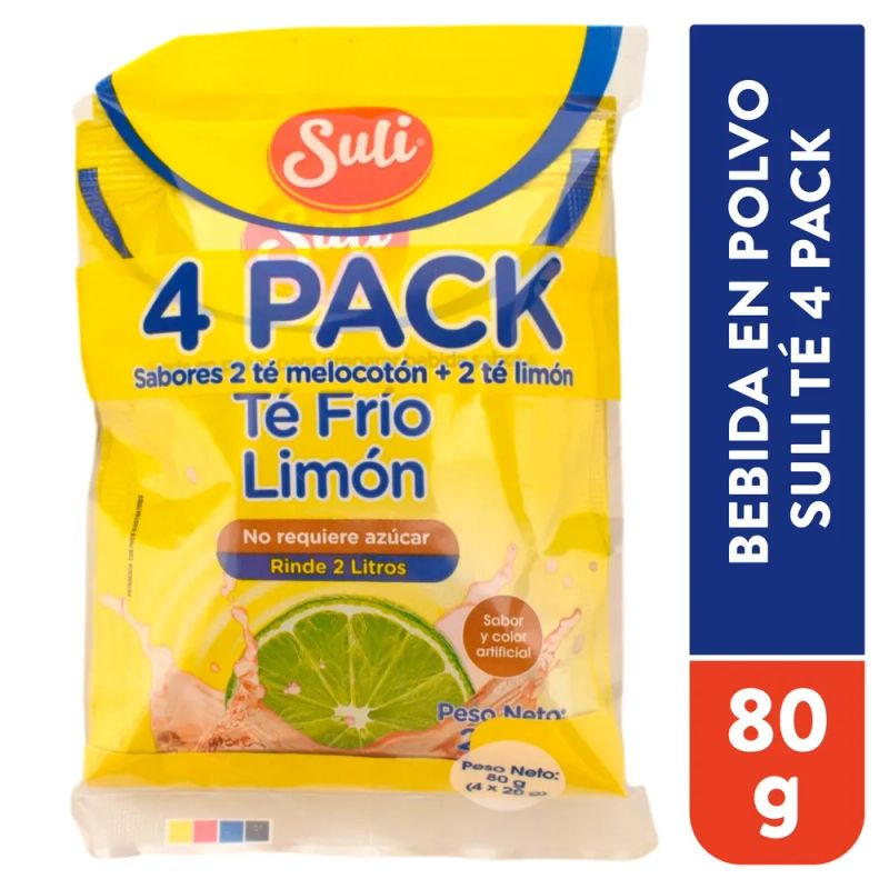 Suli Bebida En Polvo Te 4 Pack 80 Gr