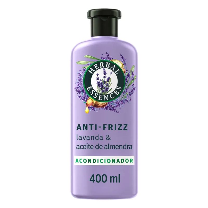 Acondicionador Herbal Essences Anti-frizz Lavanda Aceite Almendras - 400 ml