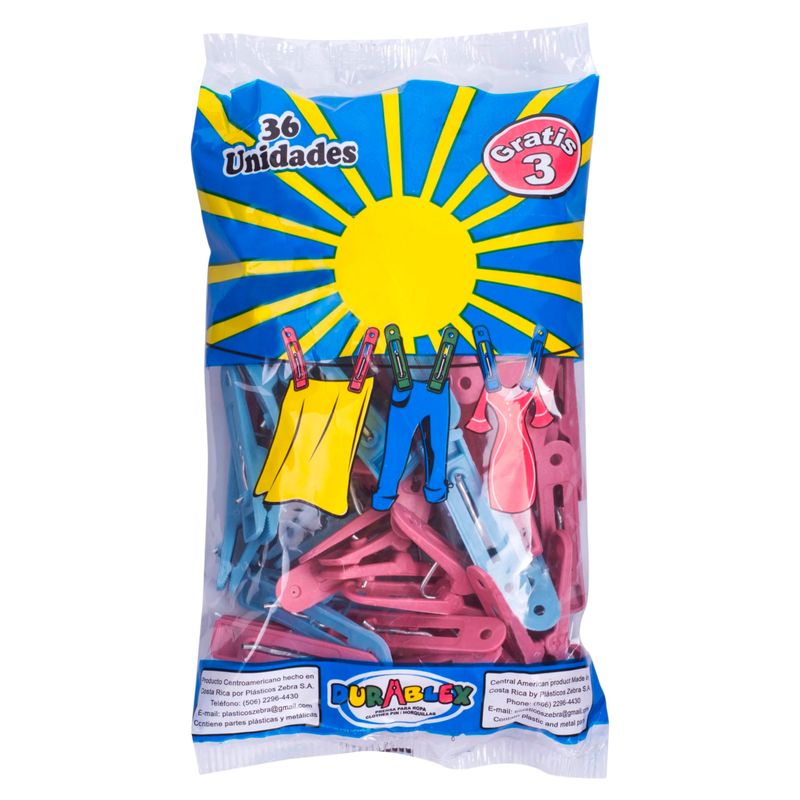 Prensa Durablex Para Ropa Plastica - 36 Unidades