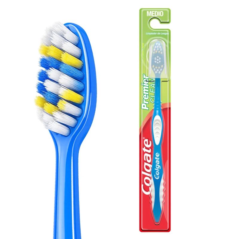 Cepillo Dental Colgate Premier Clean con Tapa Protectora