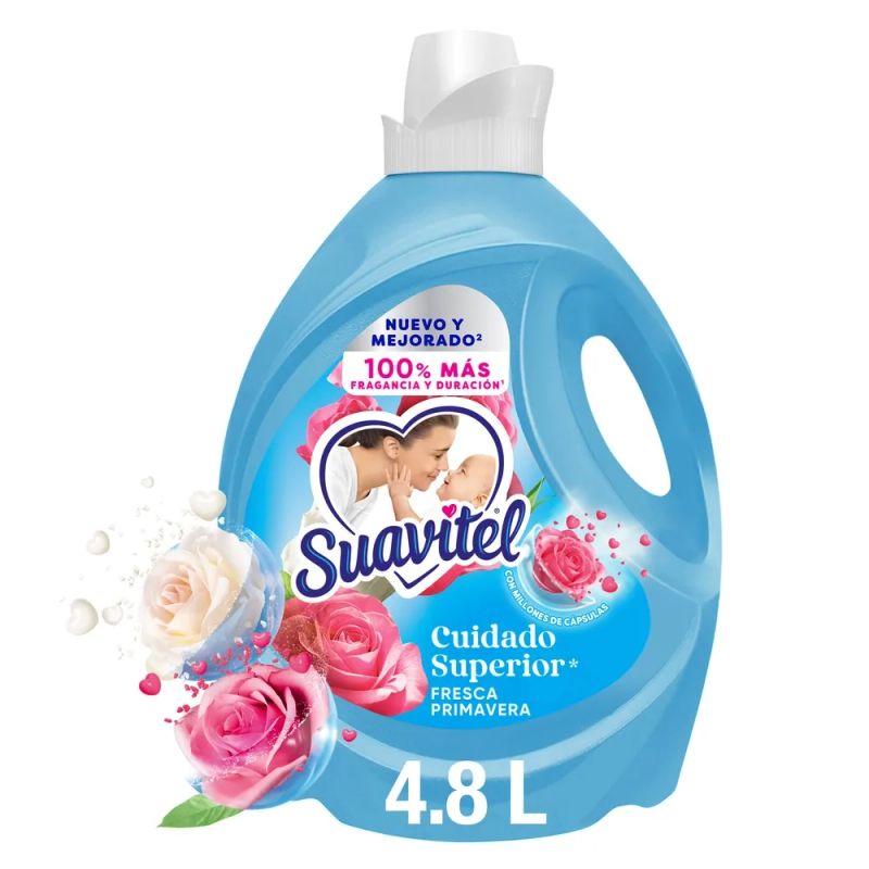 Suavizante de Telas Suavitel Cuidado Superior Fresca Primavera - 4.8 L