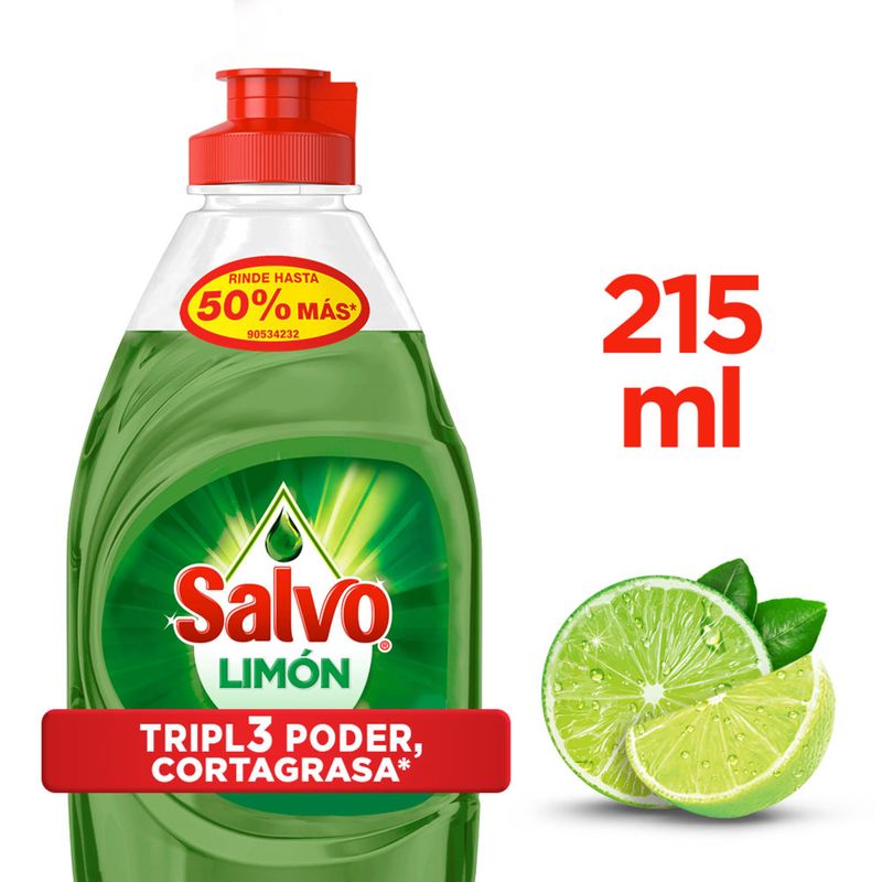 Detergente Líquido Salvo Aroma Limón -215ml