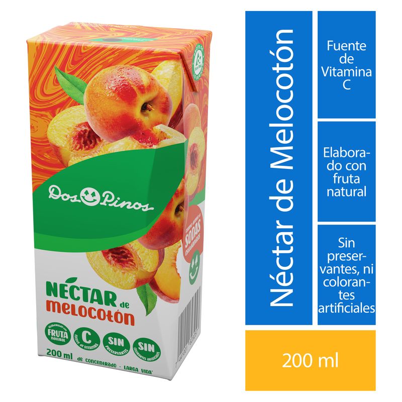 Néctar Dos Pinos sabor melocotón - 200 ml