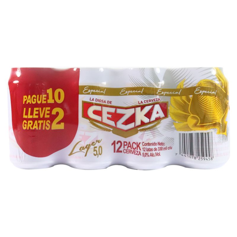 Cerveza Cezka Lata 12 Pack - 3960 ml