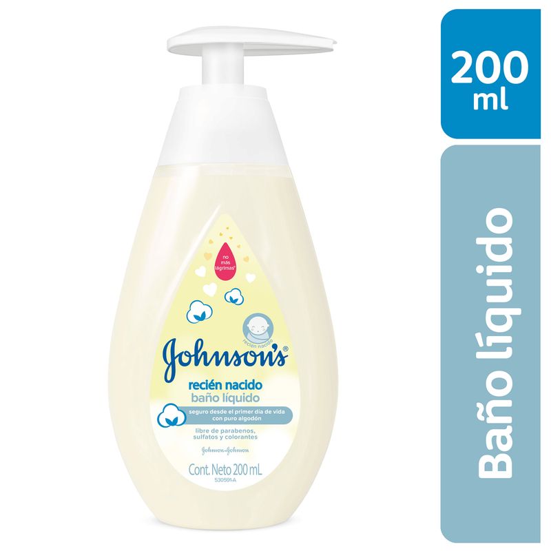 Baño Líquido Bebé Johnson's Recién Nacido - 200 ml
