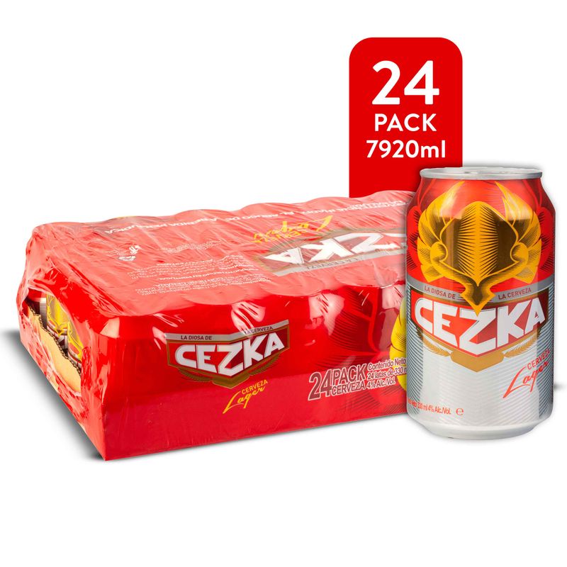 Cerveza Cezka Lager 4% Alcohol 24 Pack - 7920 ml