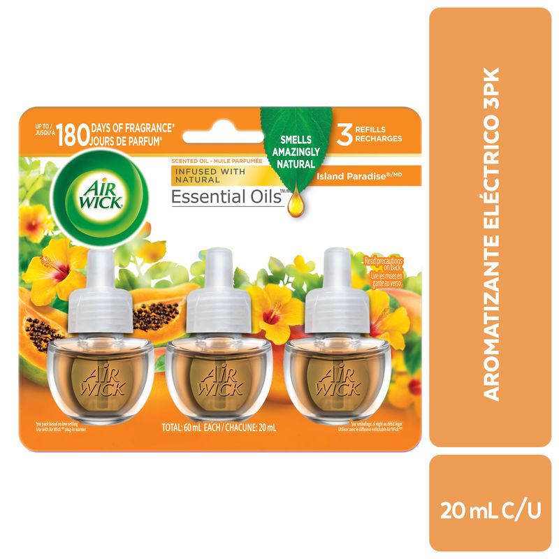 Repuesto de aromatizante Airwick islan paradise 3 pack - 60 ml