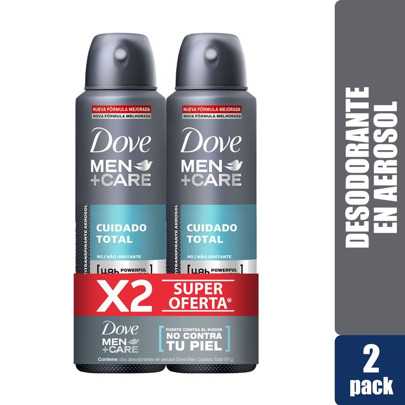 Desodorante Dove Cuidado Total Aerosol 2 Pack - 150 ml