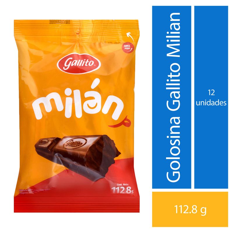 Chocolate Gallito Milán Bolsa 12 Uds - 112.8 g