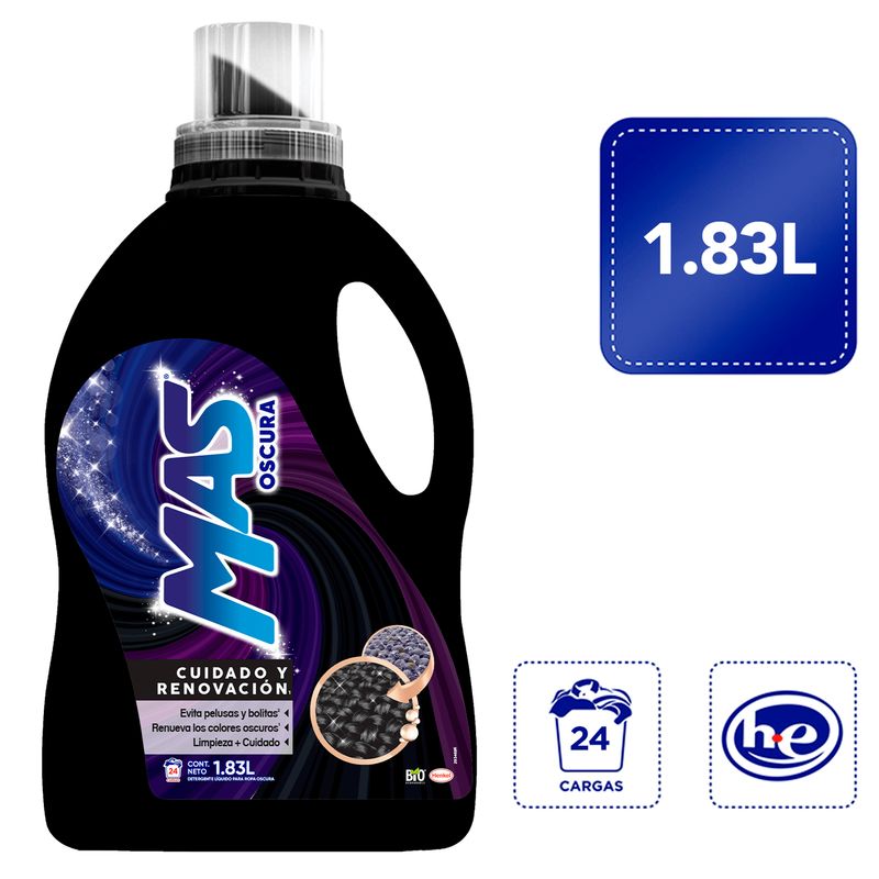 Detergente Líquido Más Color Ropa Oscura -  1.83  L