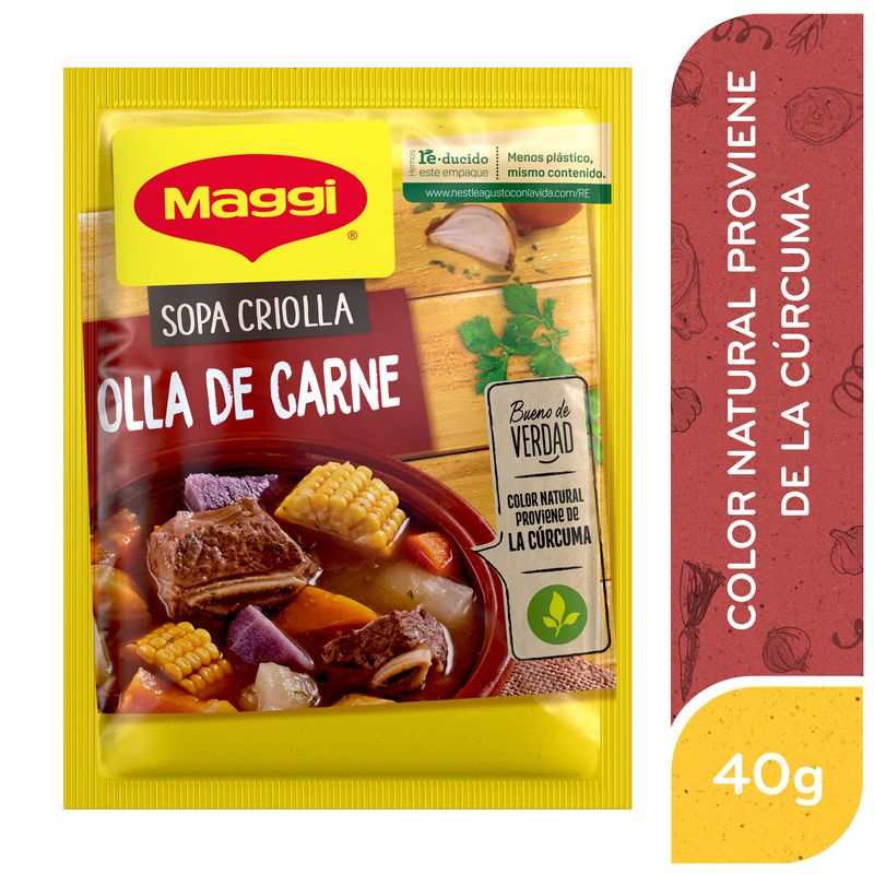 Sopa Maggi criolla olla de carne - 40 g
