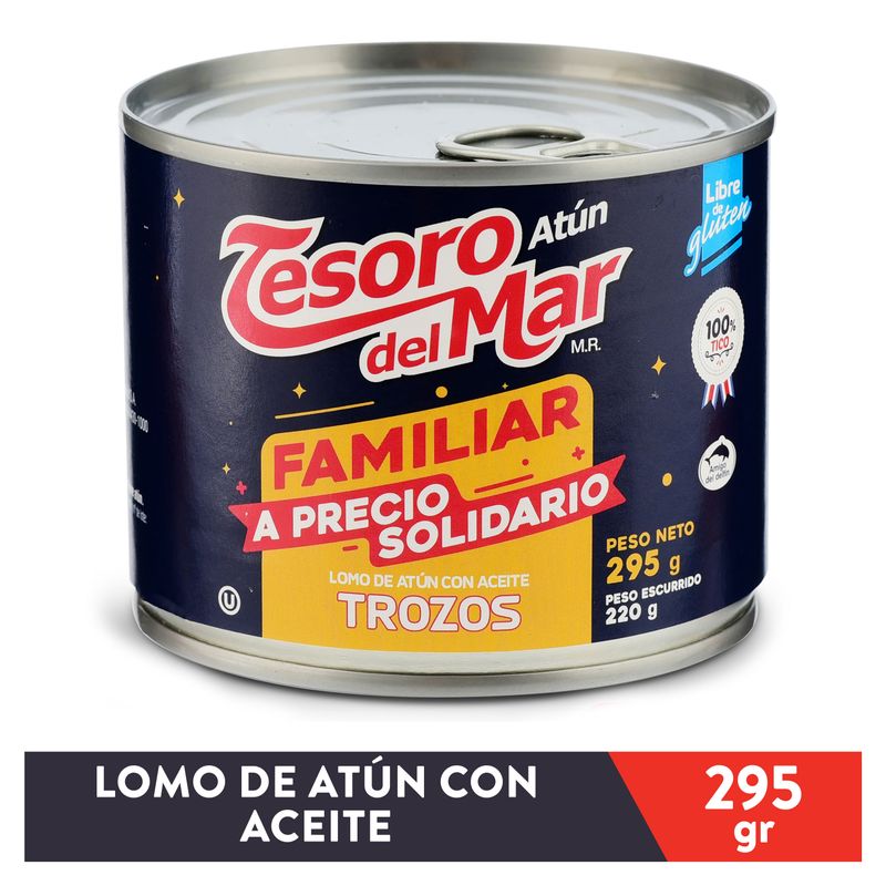 Atún Tesoro del Mar trozos en aceite de soya - 295 g