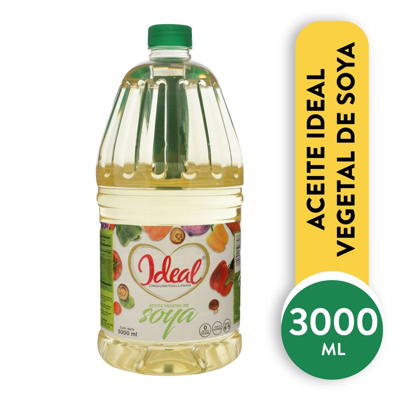 Aceite de soya Ideal sin colesterol - 3000 ml