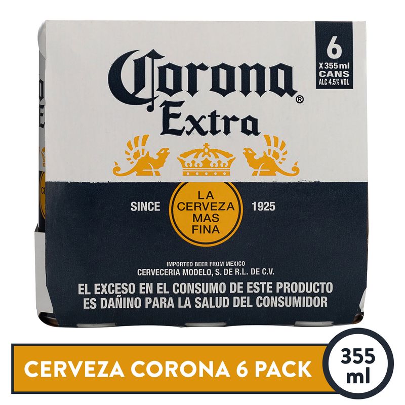 Cerveza Corona lata 6 Pack - 2130 ml