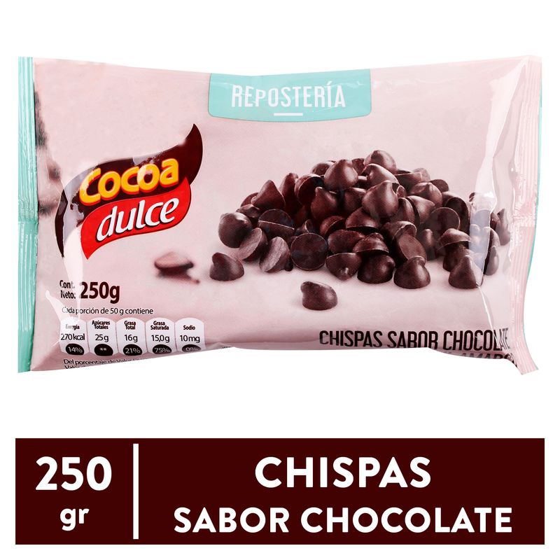 Chispas De Chocolate Cocoa Dulce Semiamargo -250 g