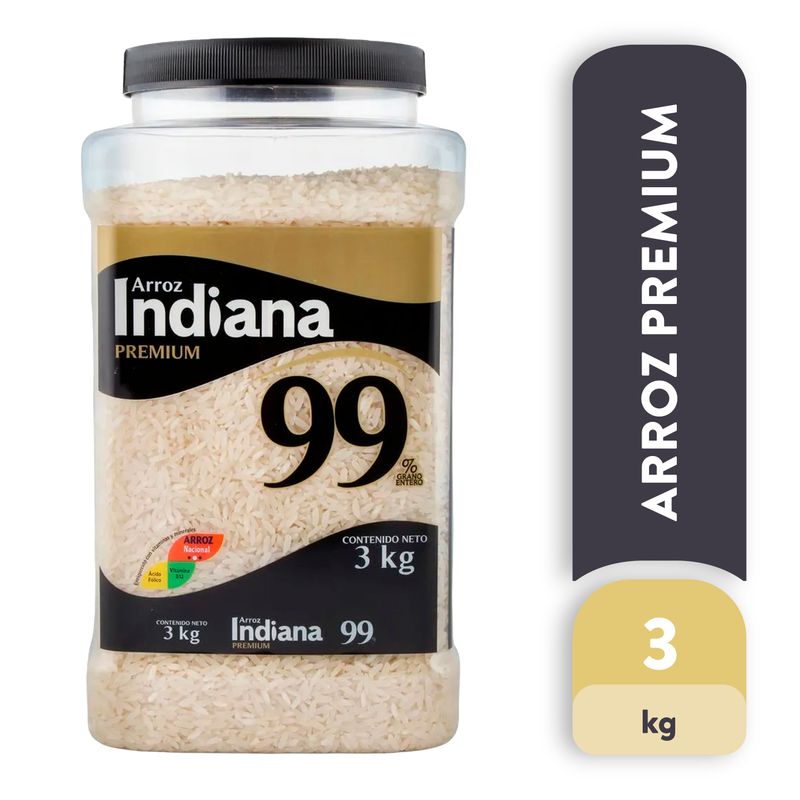 Arroz Indiana 99% Grano Entero - 3000 g
