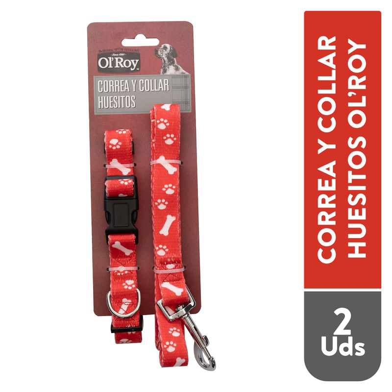 Correa Ol Roy Y Collar Huesitos Para Perro