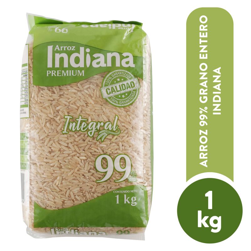 Arroz integral Indiana 99% grano entero - 1000 g
