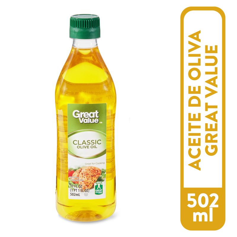 Aceite De Oliva Great Value Clásico - 502 ml