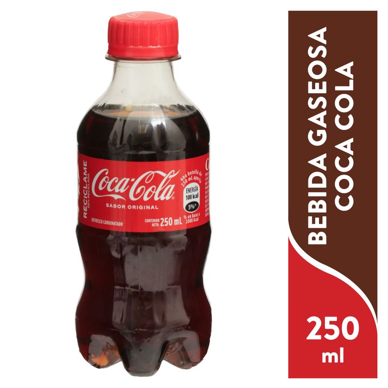 Gaseosa Coca Cola Sabor Original Pet -250 ml