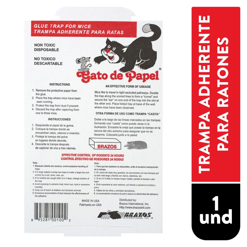 Ratonera Gato de Papel para ratones