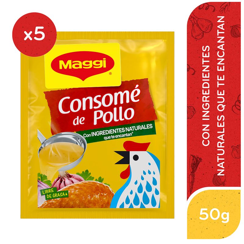 Consomé de Pollo Maggi 5 Pack - 50 g