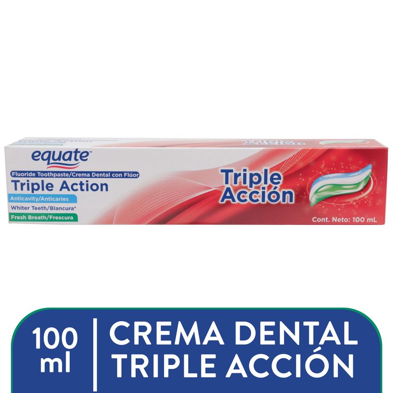 Crema Equate Dental Triple Acción - 100 ml