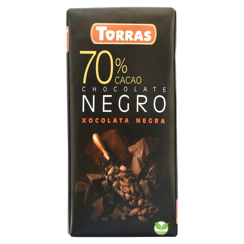 Chocolate Torras negro 70% cacao - 80 g