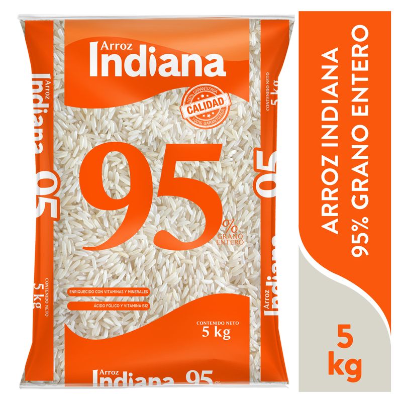 Arroz Indiana 95% grano entero - 5000 g