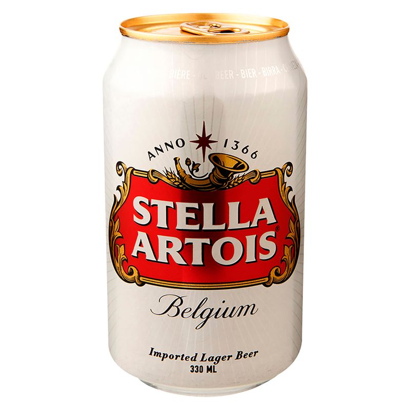Cerveza Stella Artois en lata - 330 ml
