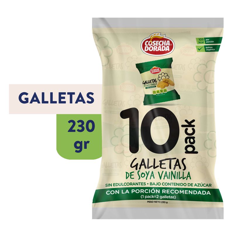 Galleta Cosecha Dorada soya vainilla - 230 g