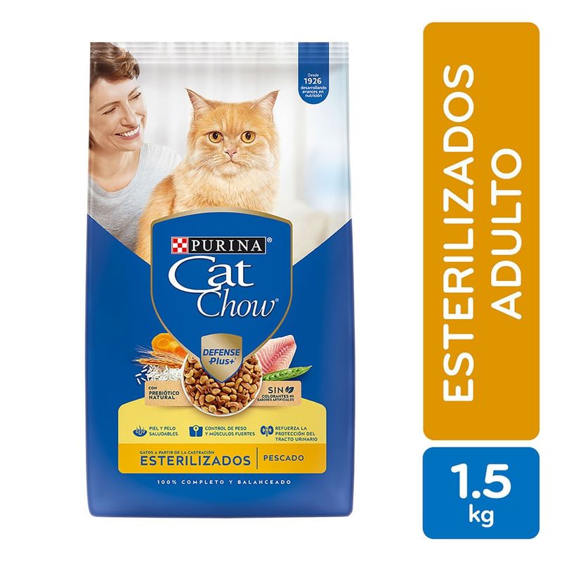 Alimento para gatos Purina Cat Chow esterilizados -1.5 kg