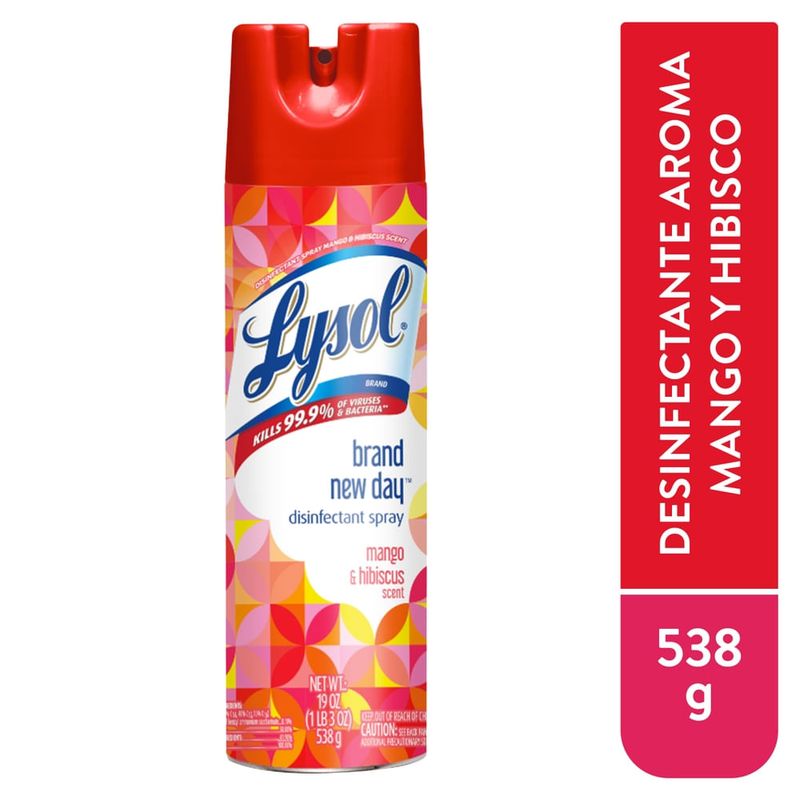 Desinfectante en aerosol Lysol aroma a mango y hibisco - 538 g