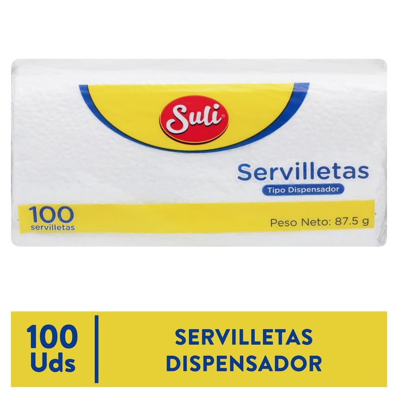 Servilleta Suli Tipo Dispensador - 100 Unidades