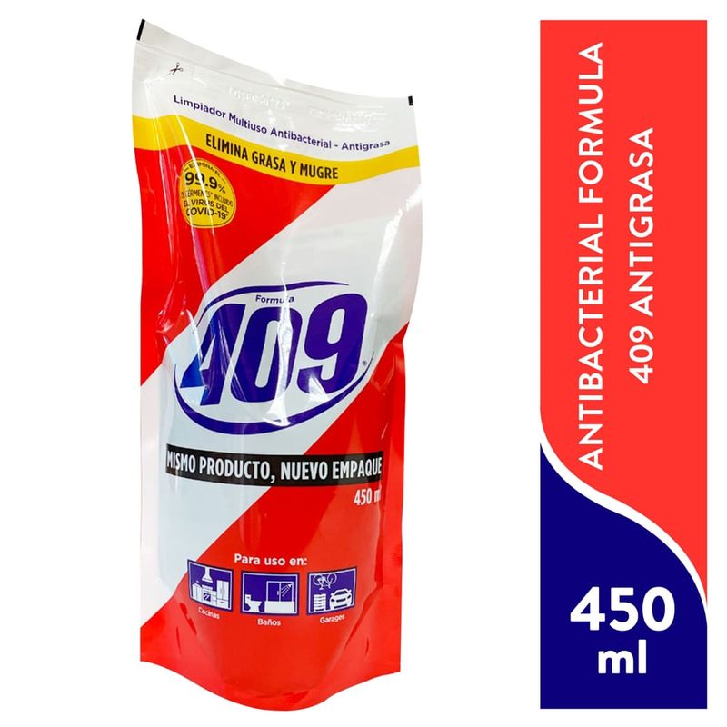 Limpiador Formula 409, Antibacterial y Antigrasa - 450 ml