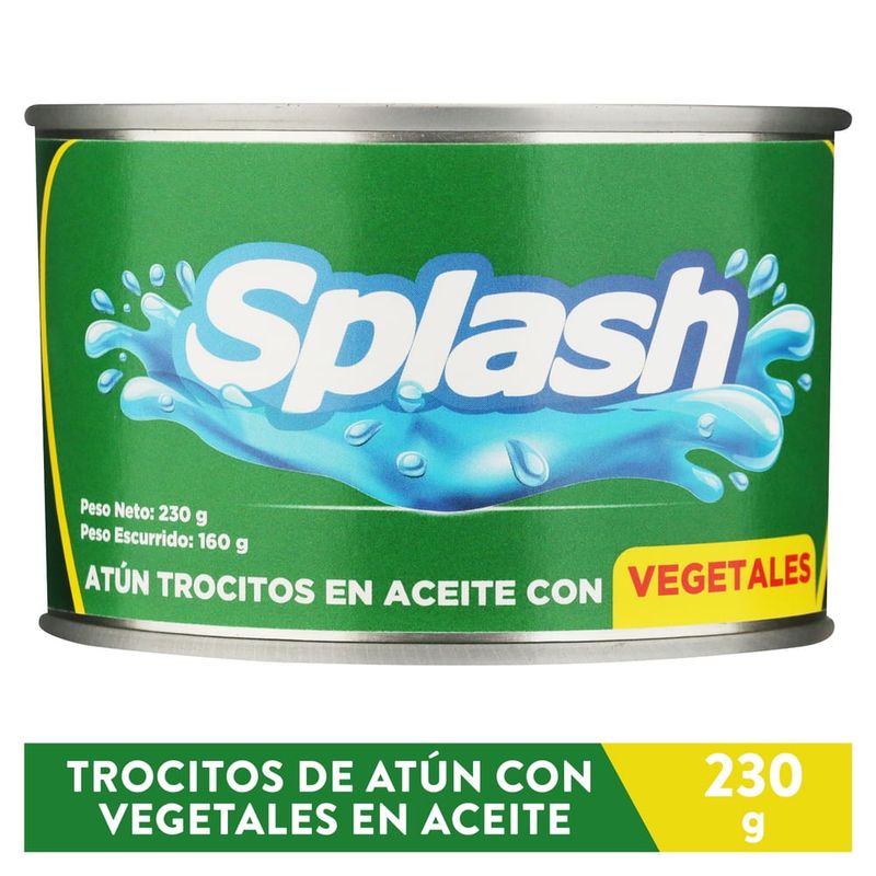 Atún Splash Trocitos en aceite de soya con vegetales - 230 g