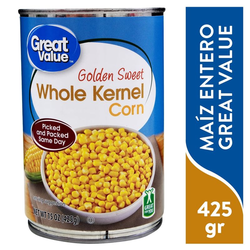 Maíz Dulce Great Value Grano Entero - 425 g