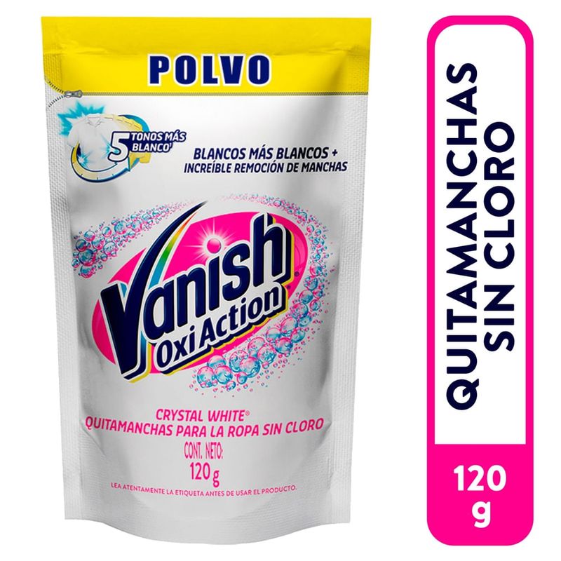 Quitamanchas Vanish en Polvo para Ropa Blanca Repuesto -120 g