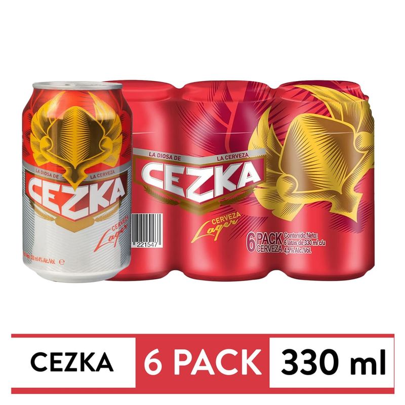 Cerveza Cezka Lager 4.0 Alcohol 6 Pack - 1980 ml