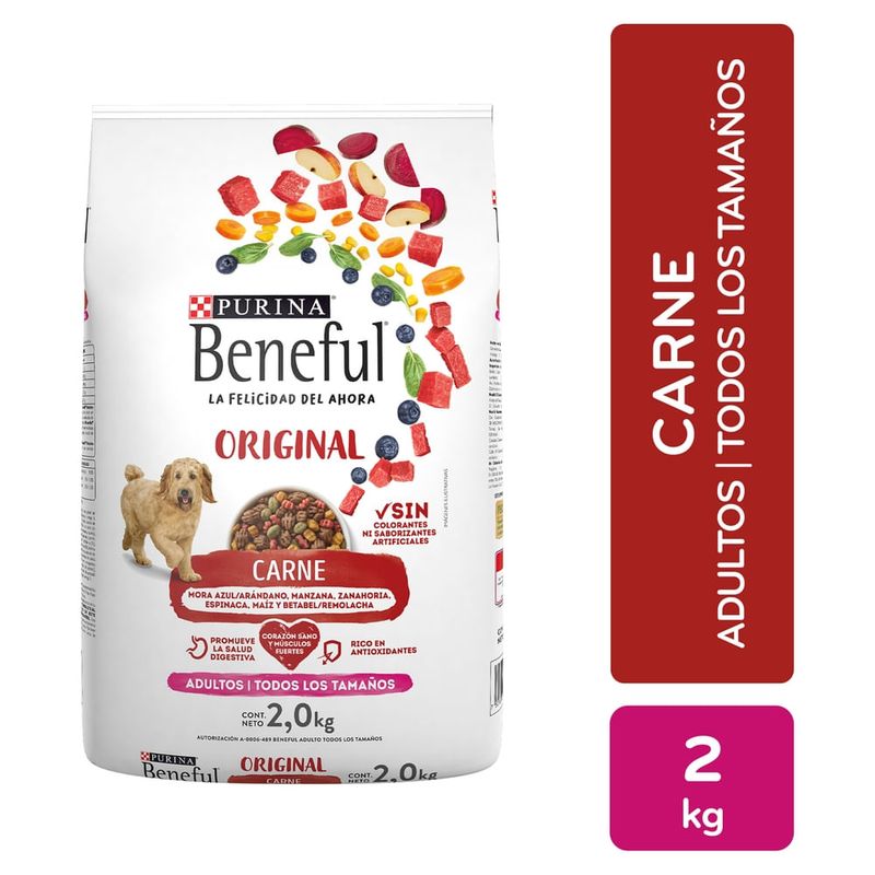 Alimento seco Purina Beneful  para perro adulto sabor carne - 2 kg