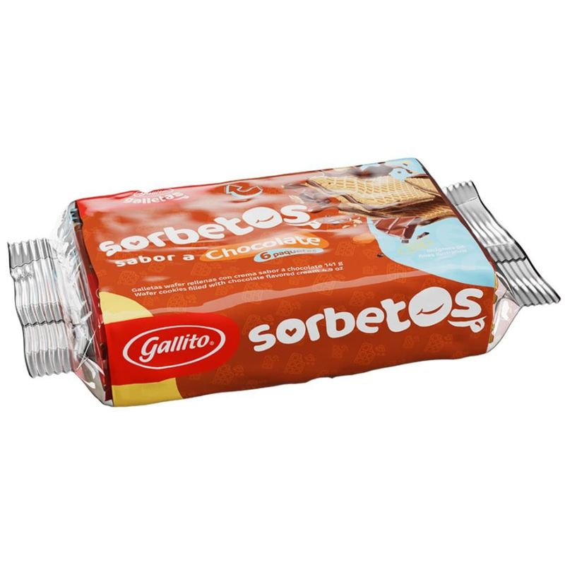 Sorbetos Gallito chocolate 6 uds - 141 g