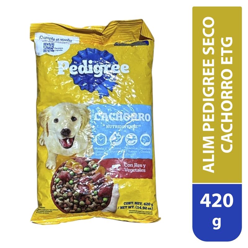 Alimento Pedigree seco cachorro -420 g