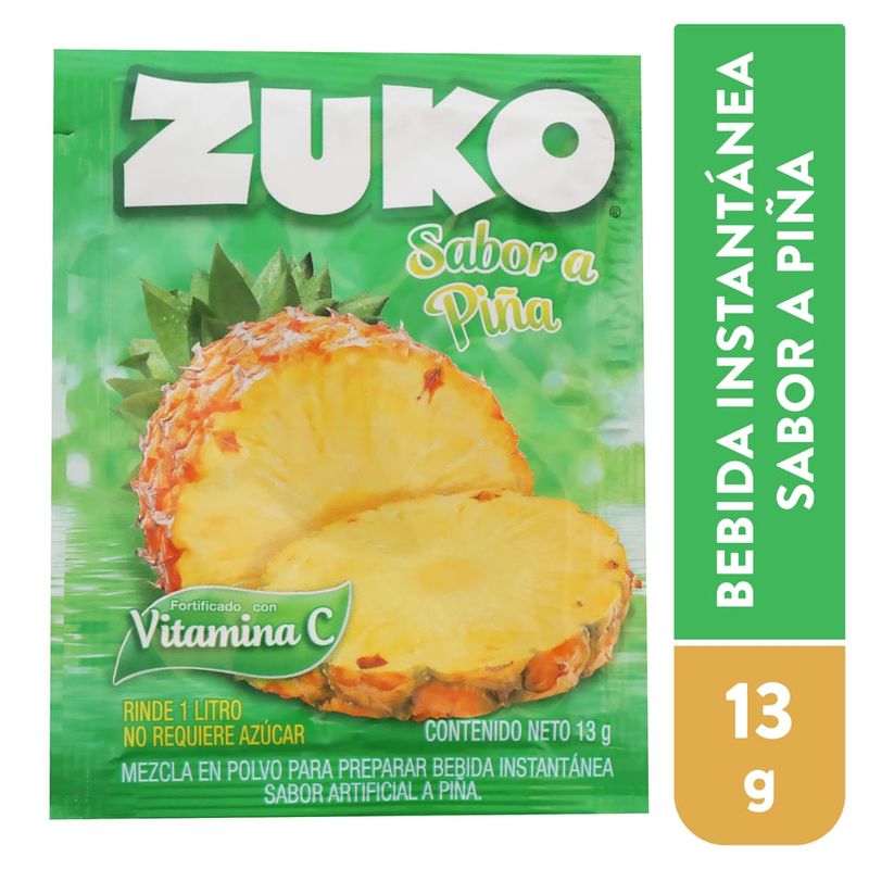 Bebida Zuko Sabor A Piña - 13 g