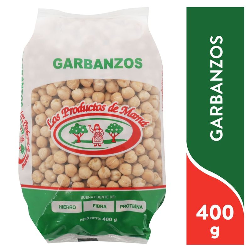Garbanzos Los Productos De Mamá fuente de proteína fibra y hierro - 400 g