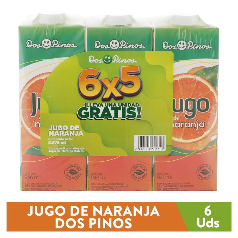 Jugo Dos Pinos Naranja 6Pack 1000Ml