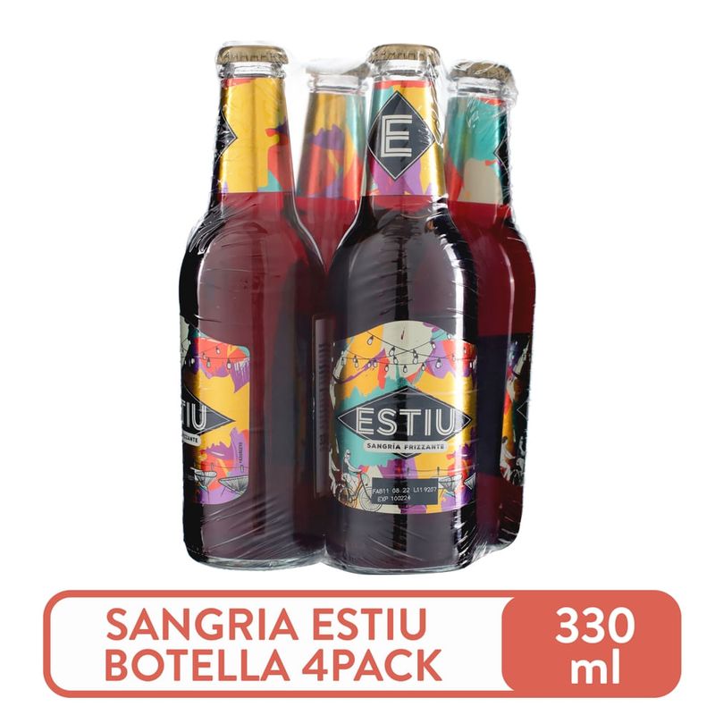 Sangria Estiu frizzante botella 4 Pack - 1320 ml