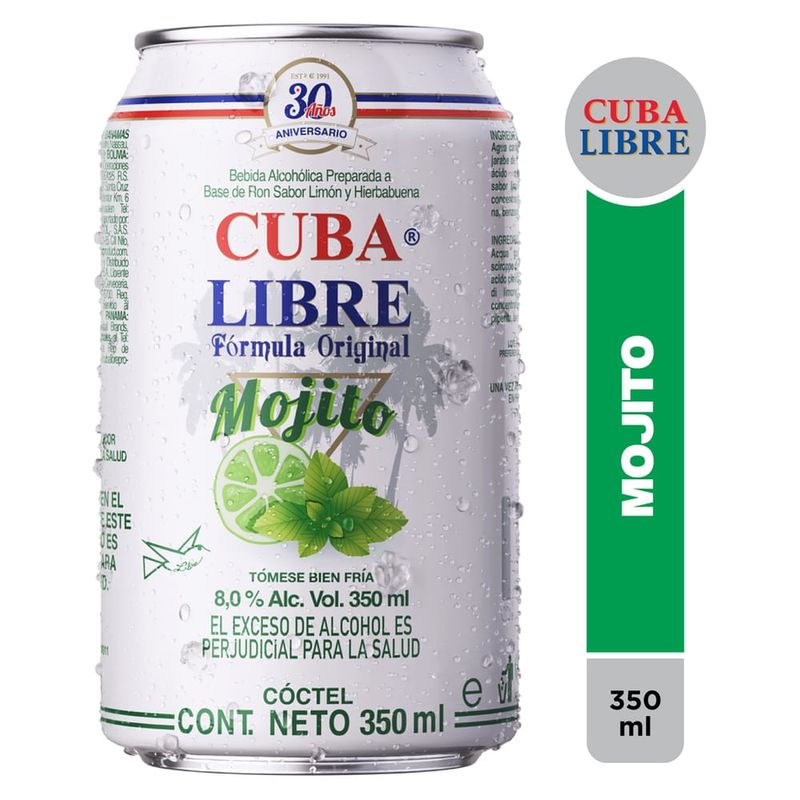 Bebida Cuba Libre Mojito Lata -350 ml