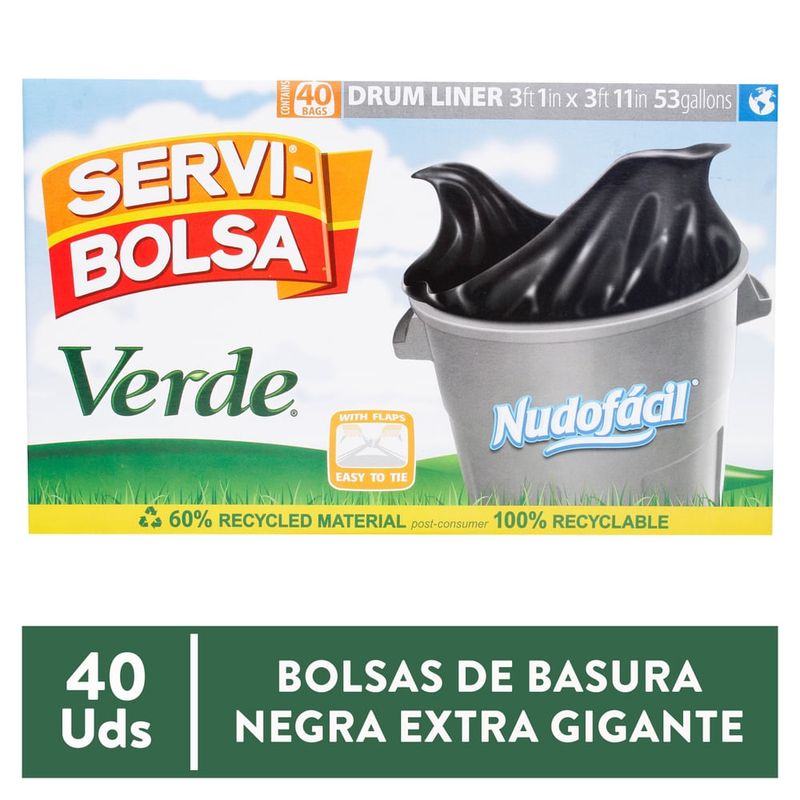 Servi Bolsa Inst Nf Verde Ext Jumbo 40Ea