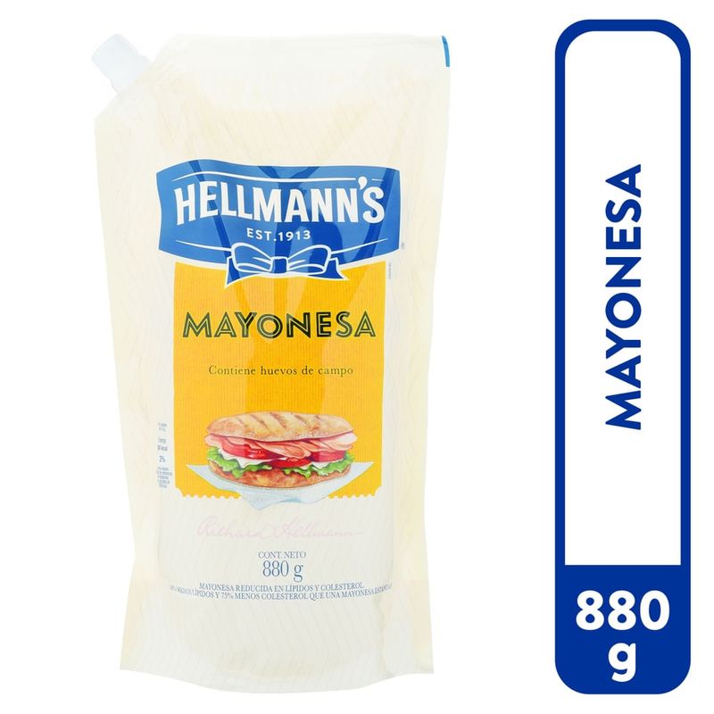 Mayonesa Hellmanns Contiene Huevos De Campo Doypack - 880 g