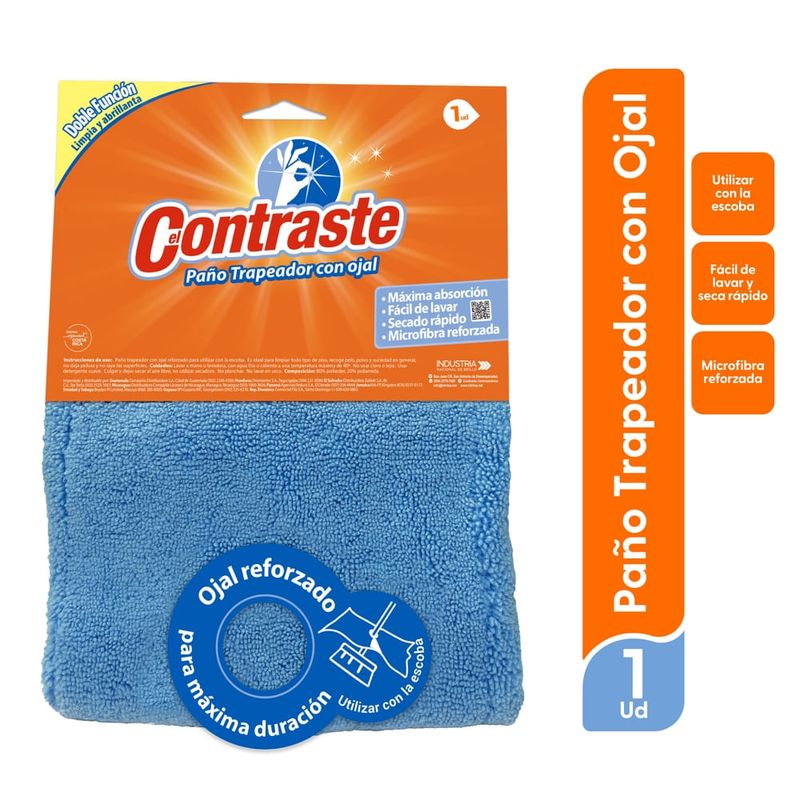 Paño El Contraste Trapeador Con Ojal - 1 Ud